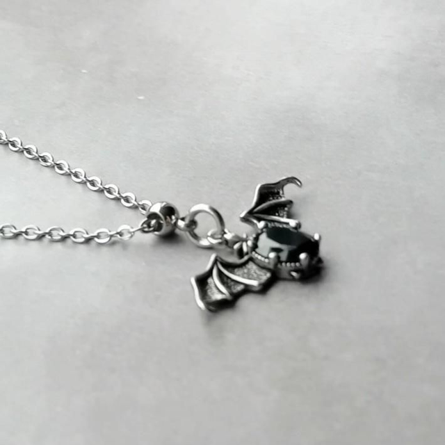 Black Body Bat Necklace