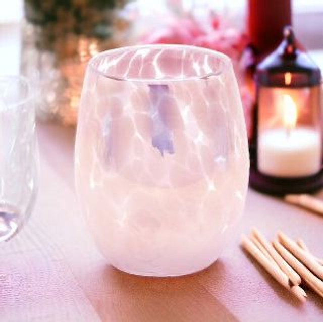 Glam Pink Glass Candle 360g