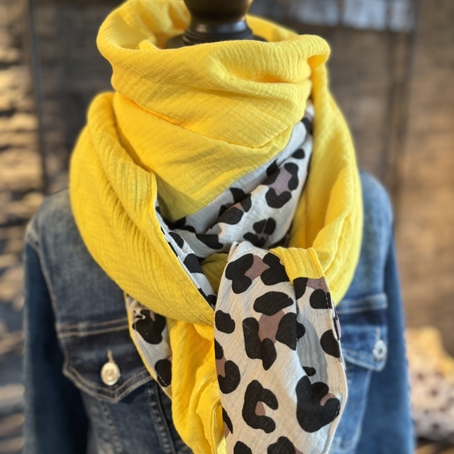 ÉCHARPE GRAOU JAUNE 