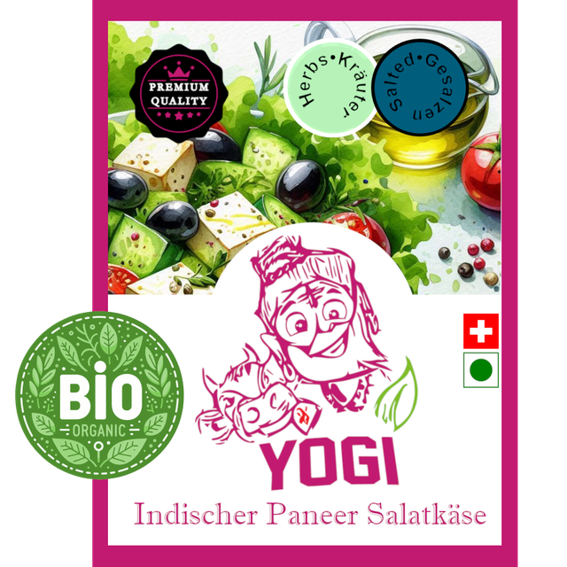 BIO Yogi Paneer - Salatkäse gesalzen mit Kräutern (200 g)