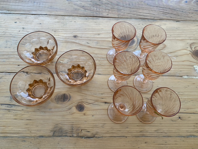 Ensemble coupe + verre Rosaline