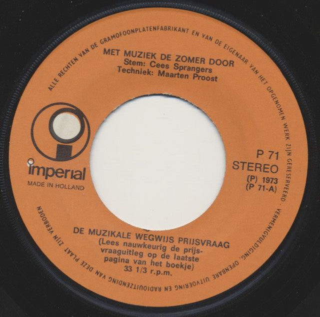 Various - Met Muziek De Zomer Door