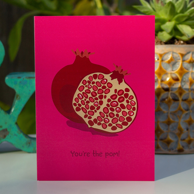 Pomegranate Greetings Card