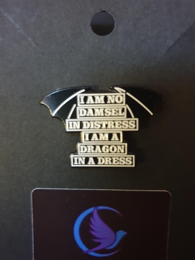 I Am No Damsel In Distress Pin Badge 