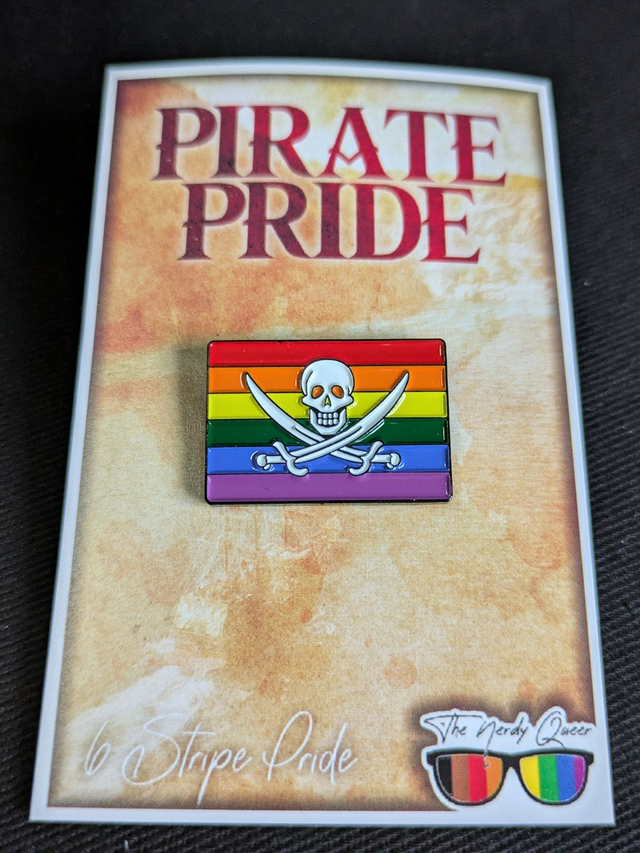 Pirate Flag - 6-Stripe Pride Soft Enamel Pin Badge