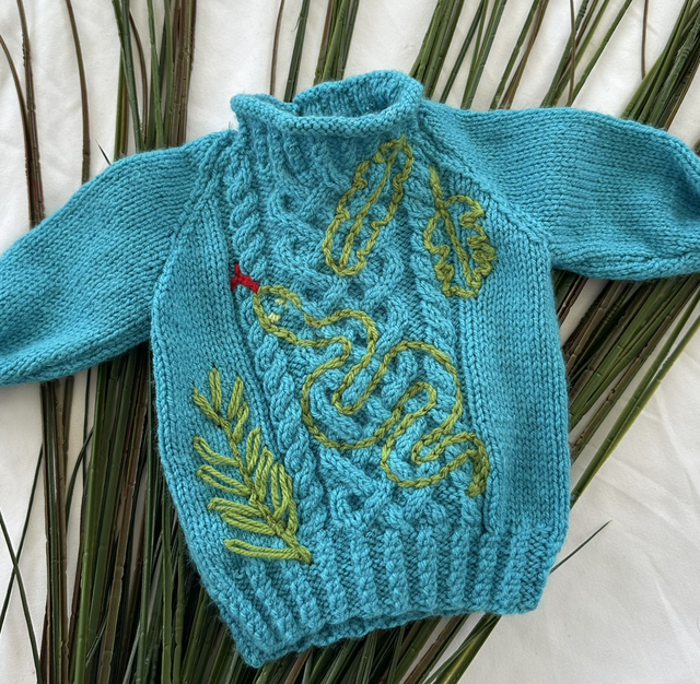 Blue Roll Neck Jumper 