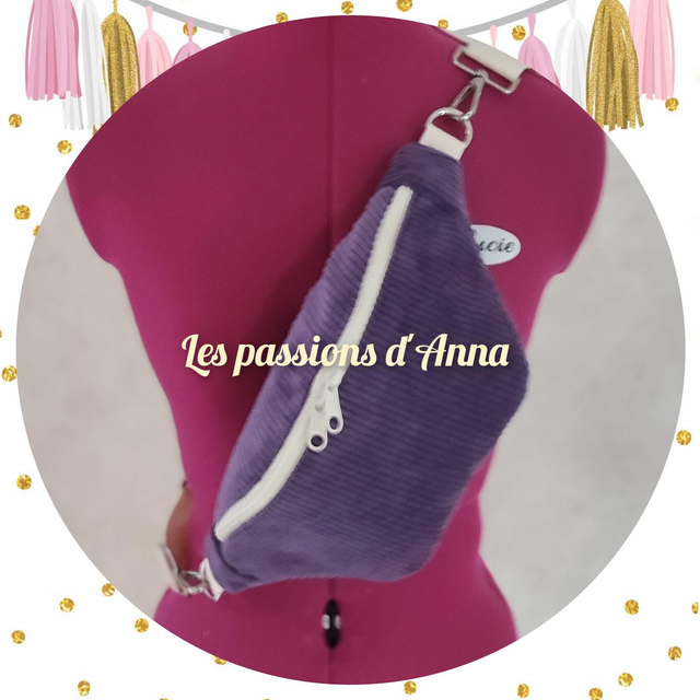 Sac banane velours