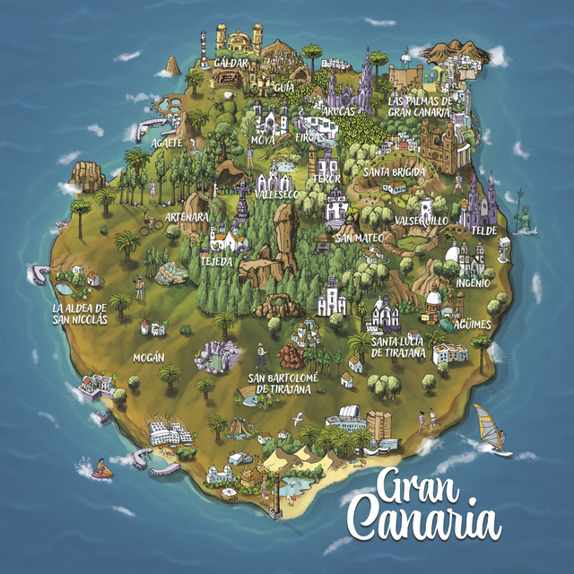 Mapa de Gran Canaria