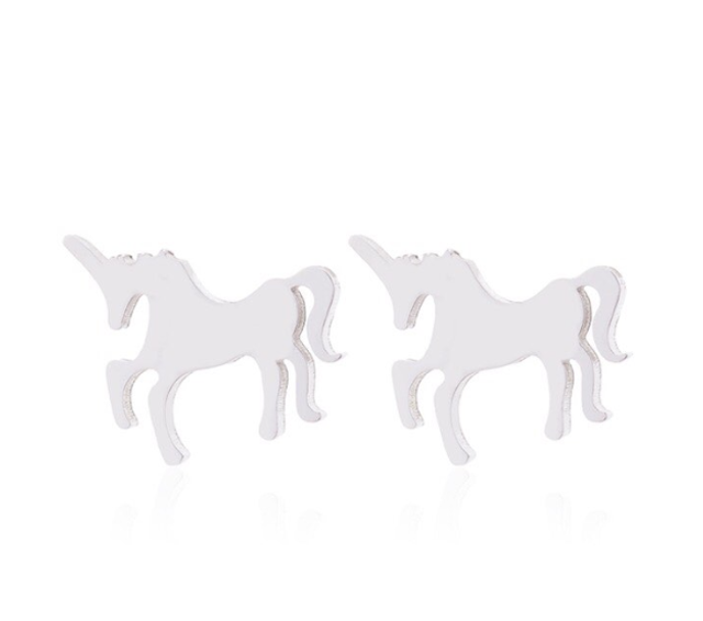 Prancing Unicorn Stud Earrings