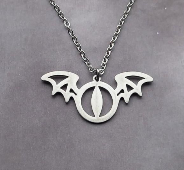 Steel Bat Necklace 