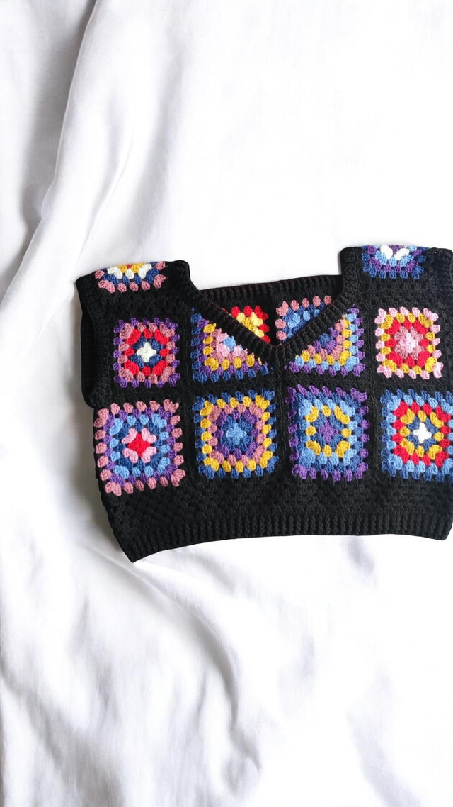 Granny square sweater