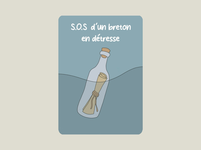 Carte postale " S.O.S d'un breton en détresse "