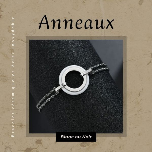 Bracelet céramique - Anneaux 