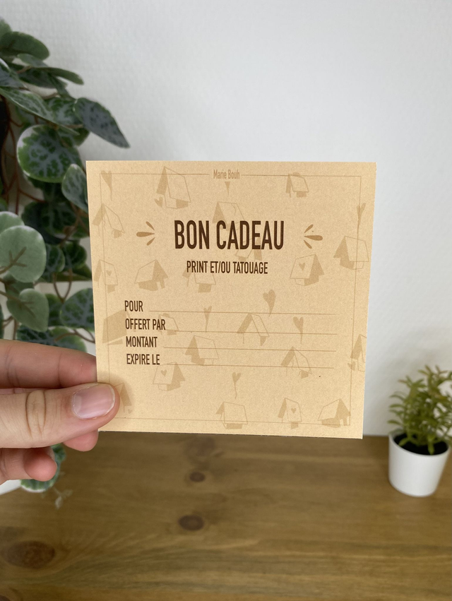 Bon cadeau à offrir l Beige