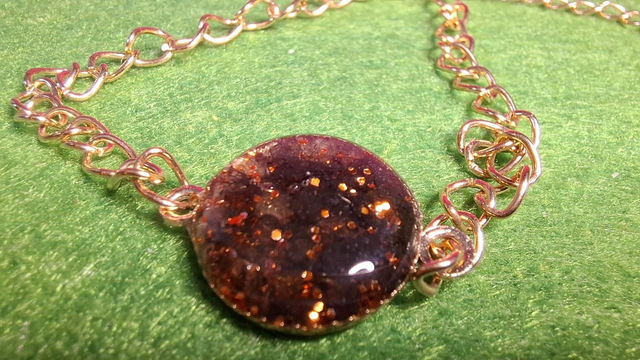 Bracelet en acier inoxydable doré verre ♻️ 