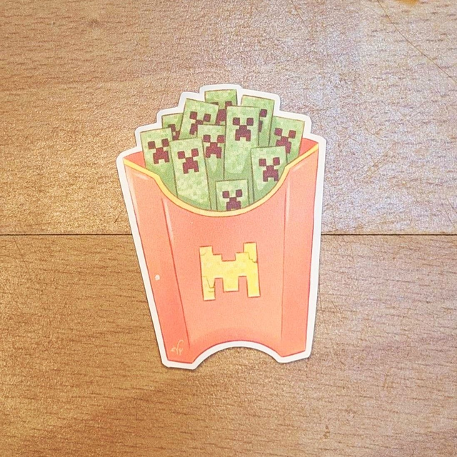 Creeper Fries Sticker