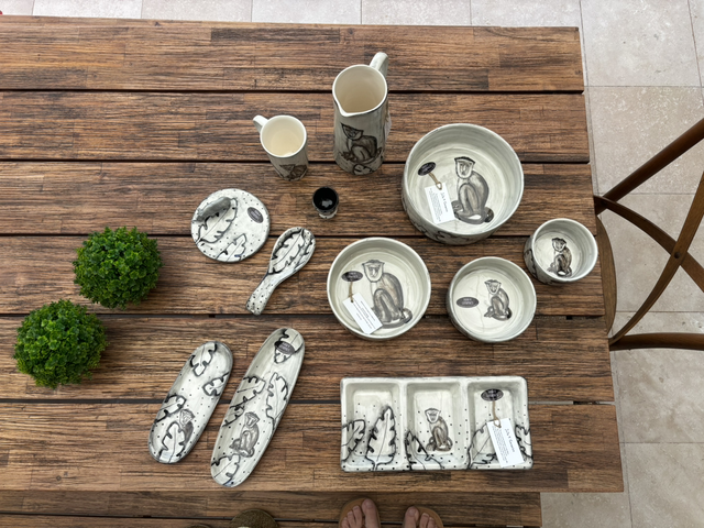 Juego cerámica Vervet Monkey