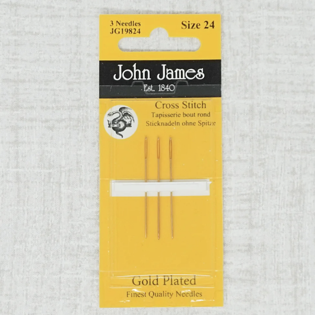 John James Needles Size 24 - Pack of 3 (Cross Stitch)
