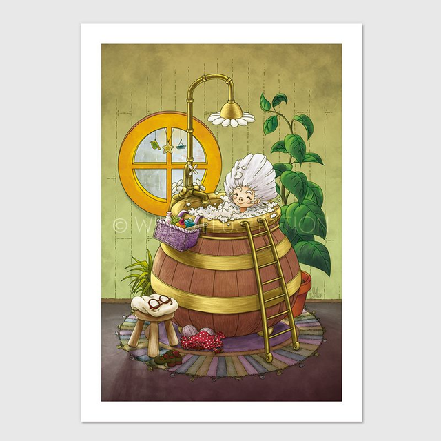 Violette dans son bain (version 1)