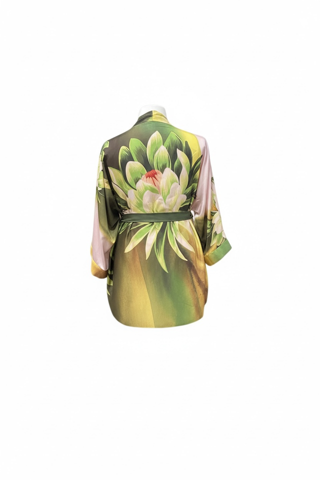 Kimono en soie - Jardin tropical
