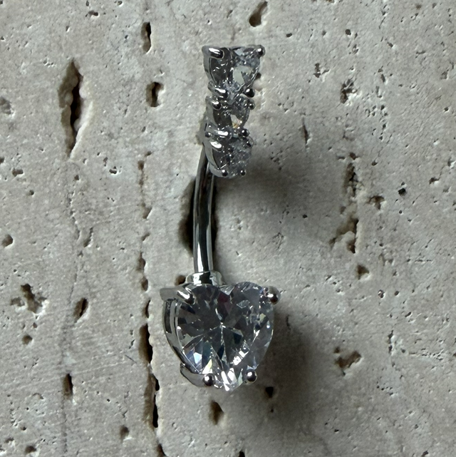 Navelpiercing zilver