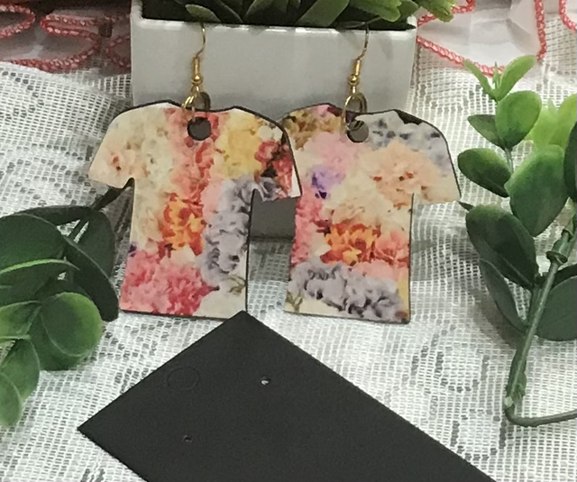 Wood Mix Coloured Dangling Earrings- MSDE07