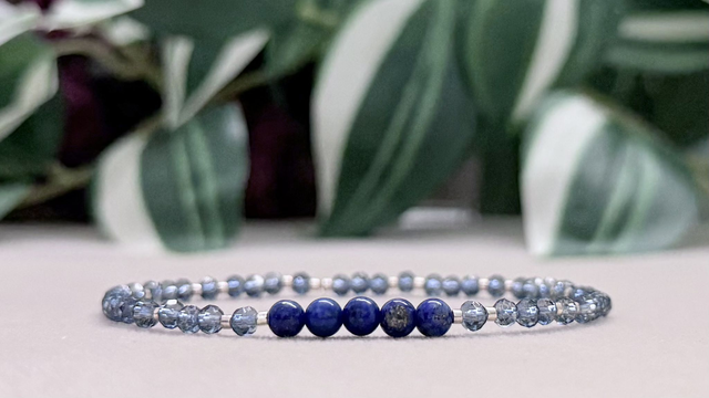 Bracelet | Lapis-Lazuli - Éléments Facettés