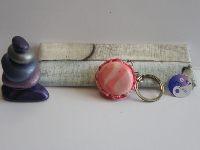 Macaron Rose/Rose Clair marbré