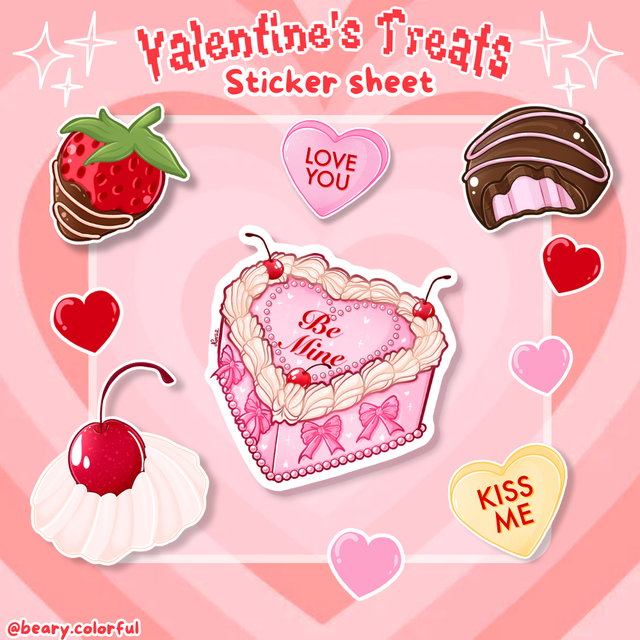 [planche de stickers] Valentine's treats