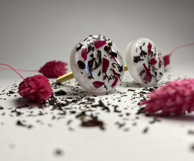 Boutons de meuble coquelicot thé 