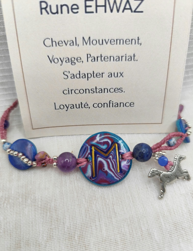 Bracelet talisman Ehwaz – Le mouvement et la confiance