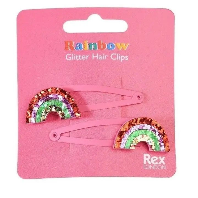 Glitter hair clips rex
