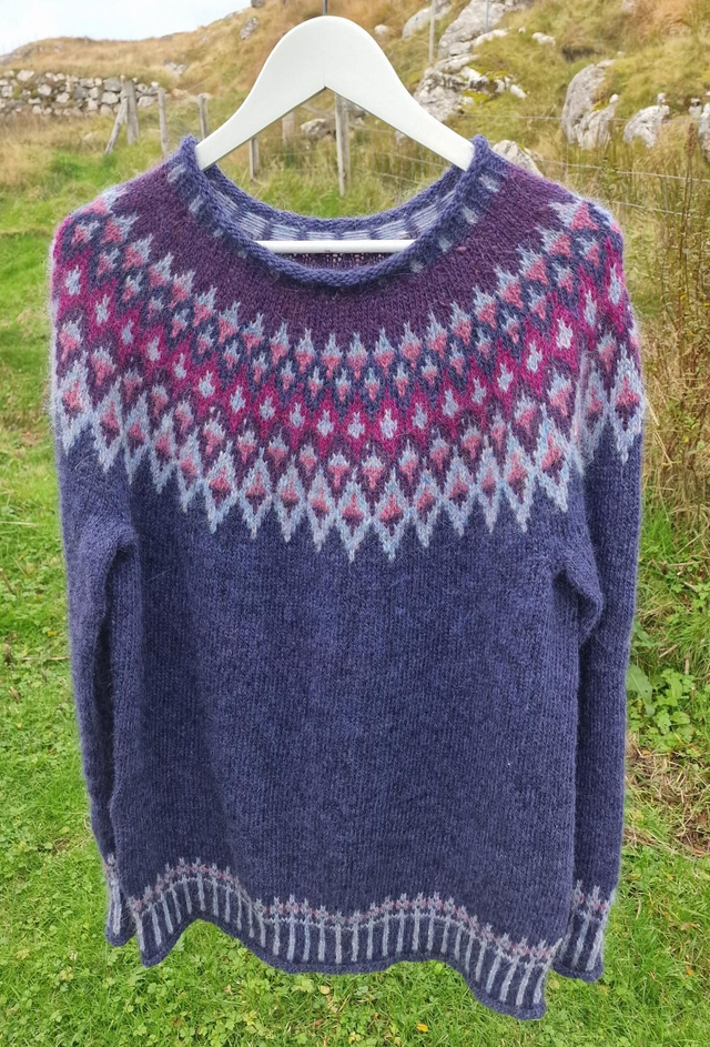 Hand Knitted Heather Sweater Icelandic