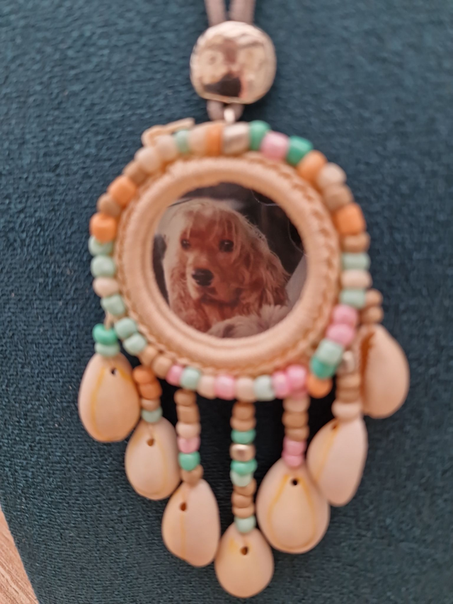 Collier Sautoir Miroir Bohème Macramé Attrape Rêves Coquillages Perles