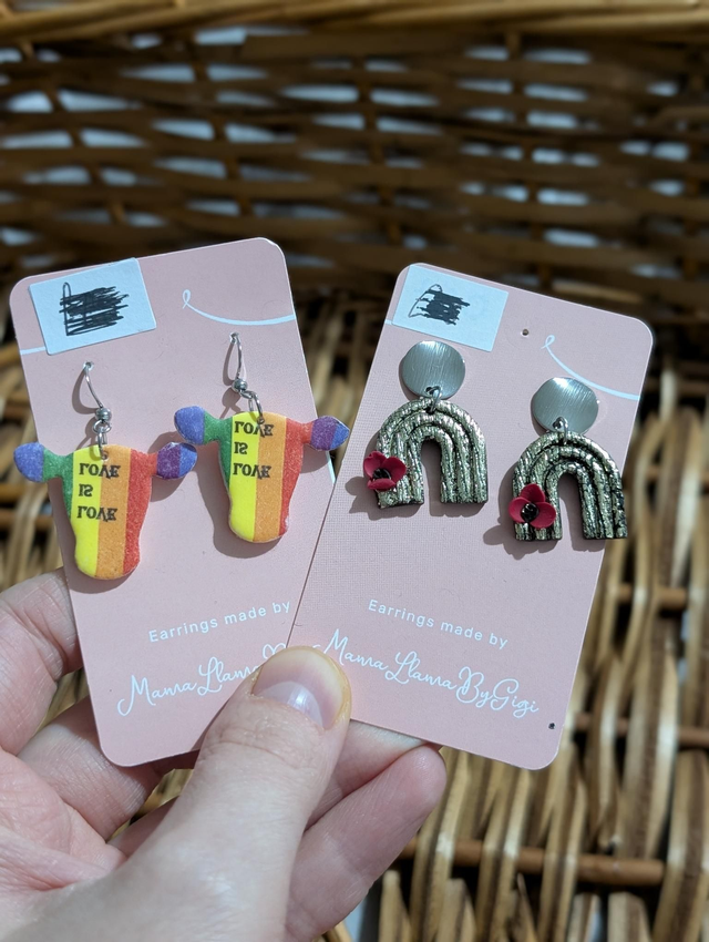 Polymer clay earrings  mix