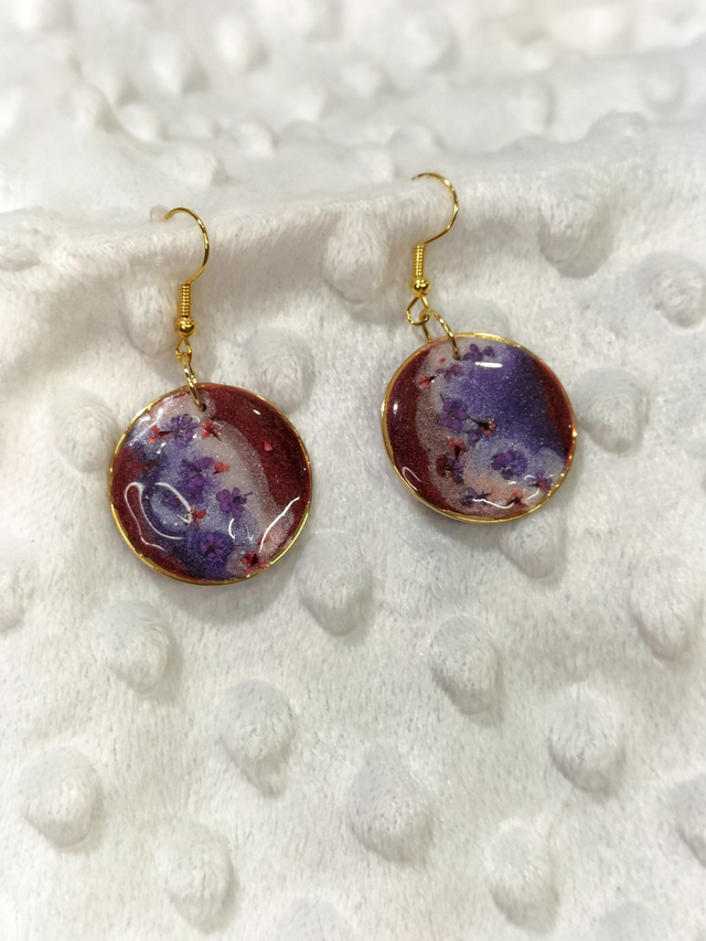 Boucles d&#039;oreilles pendantes rondes