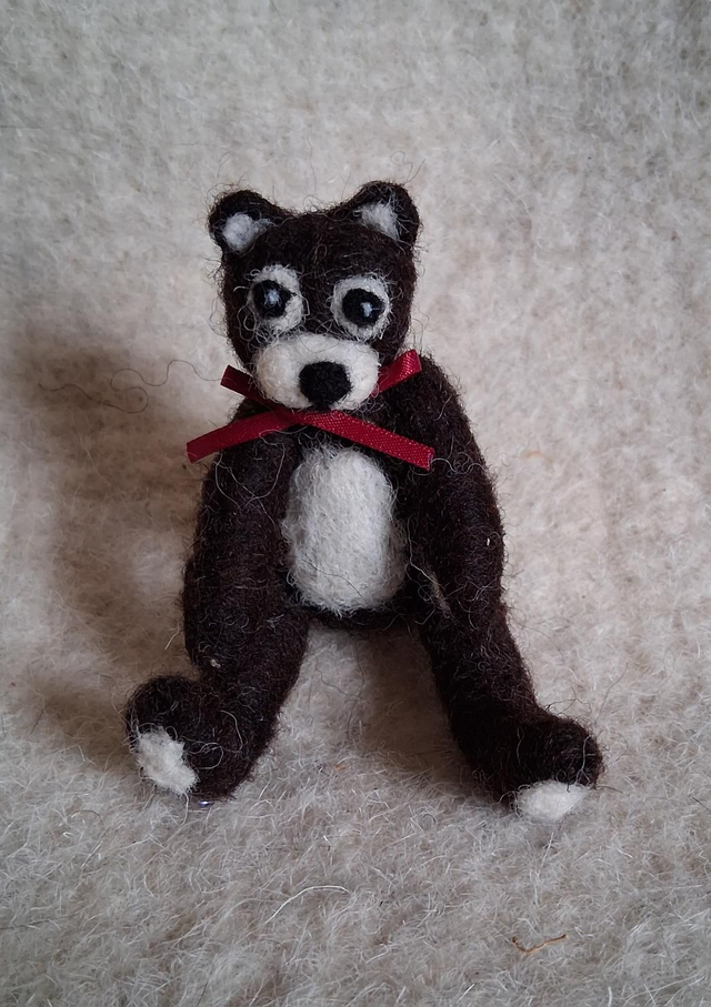 Needle Felt Mini Jointed Teddy Bears