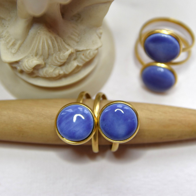 Prsten porcelánový s chirurgickou ocelí Velký