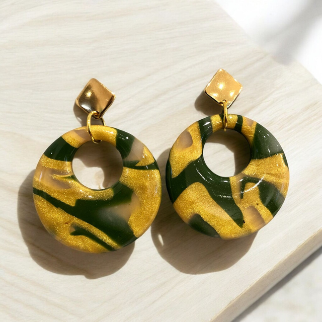 MAXI ANNEAUX TIGRES OR/VERT