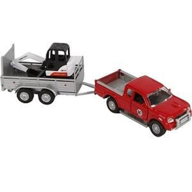 Kids Globe 520090 - KidsGlobe 520090 véhicule tout terrain avec remorque avec grue