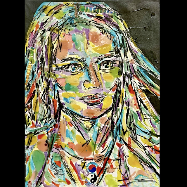 Tigre blanc - 54x74cm - 2022