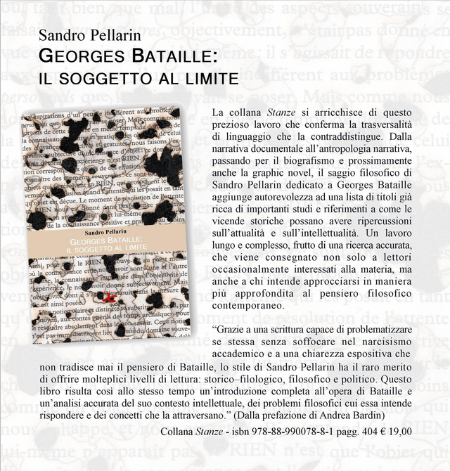 Sandro Pellarin, "Georges Bataille: il soggetto al limite", qudulibri 2021