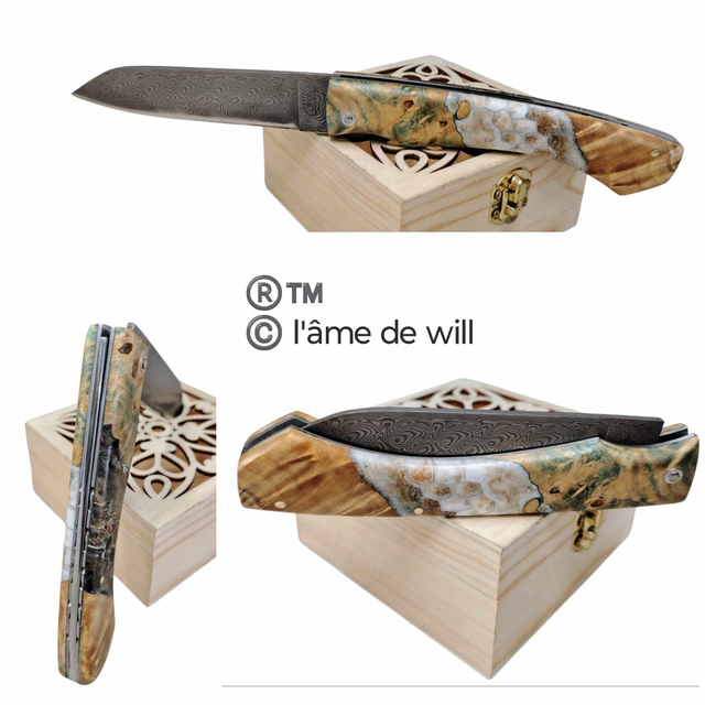 L'Ambacien ®™ Damas viking en Chancre de châtaignier hybride