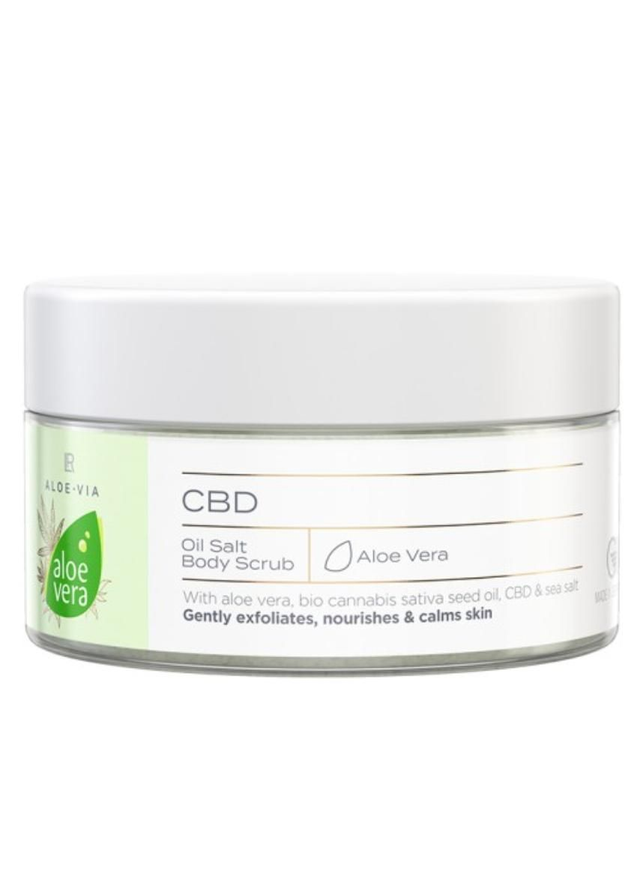 Gommage corps, aloé Vera, CBD, gros sel, 300g