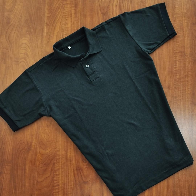Camisa Polo Piquet lisa preta