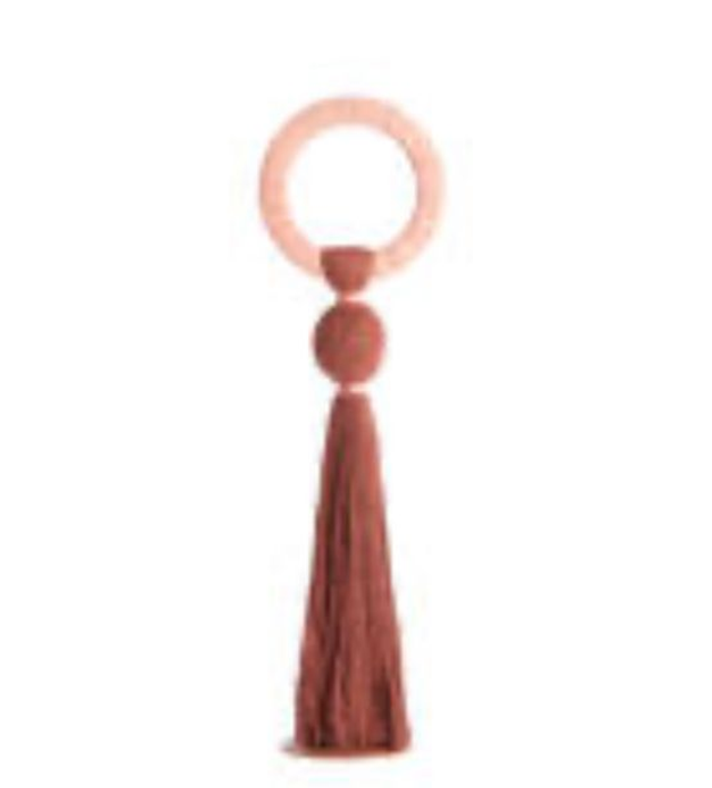 YAVIZA - large terra/pink raffia ornament 