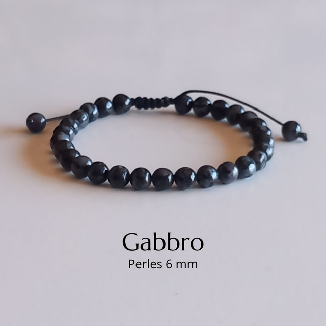 Bracelet ajustable en Gabbro