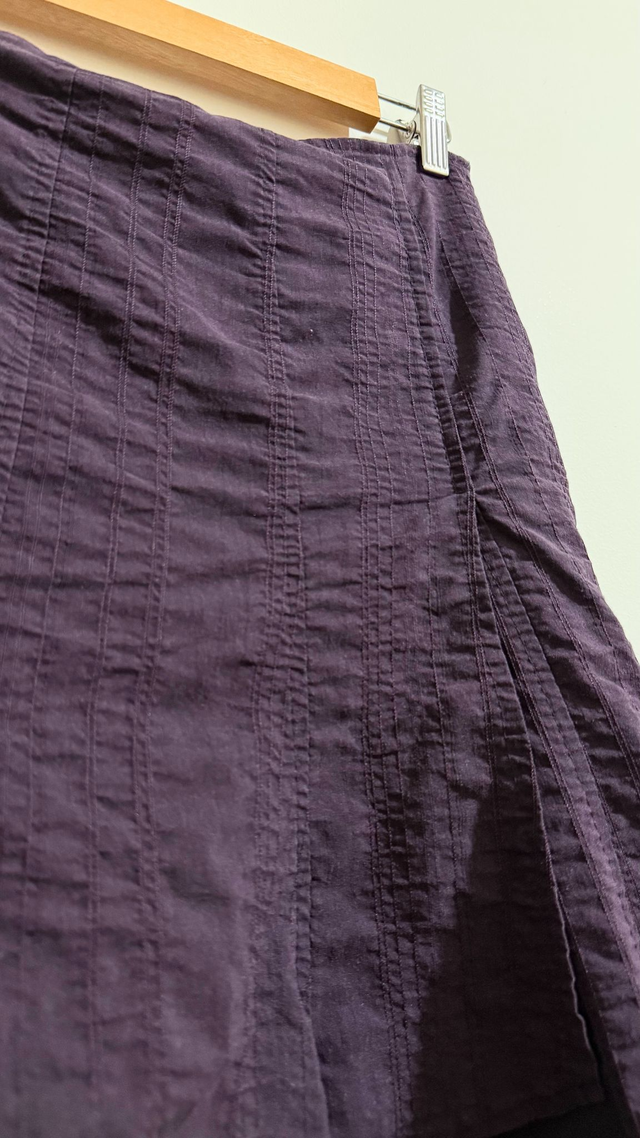 90s Aubergine Layered Midi Skirt - M