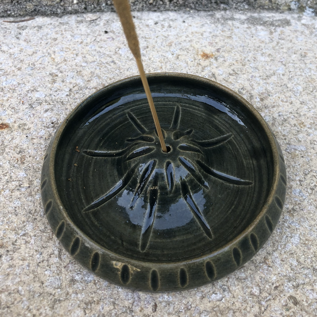 Support encens dark green 