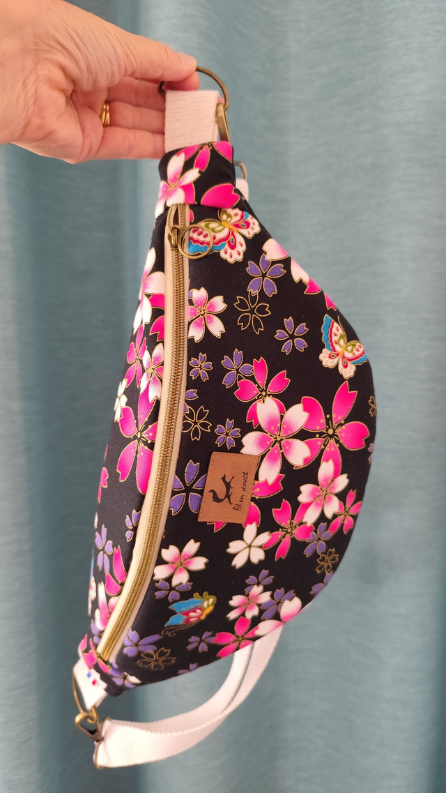 Sac banane - fleuri
